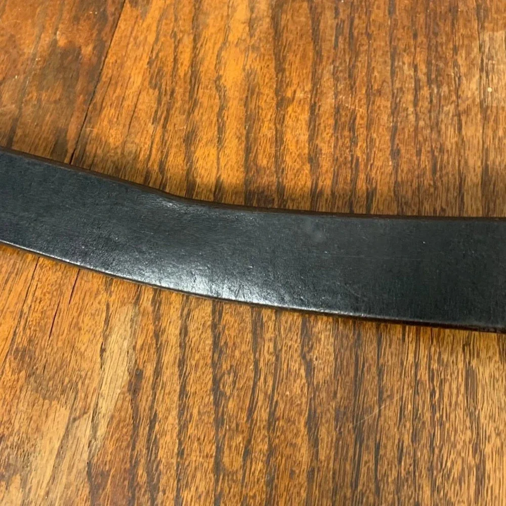 Levi's Black Full Grain Leather Belt Silver Tone Buckle Logo Men's Medium 36-38